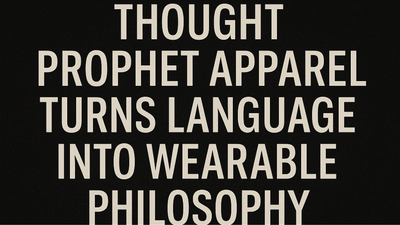 Why Words Matter: Thought Prophet Apparel Turns Language Into Wearable Philosophy
