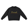 Proud Peacemonger Sweatshirt front view – fleece crewneck by Thought Prophet