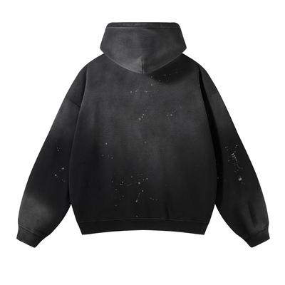 The Humanist Collection Vintage Washed Frayed Fleece Hoodie